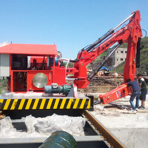 System wysięgnika do łamania skał na cokole YZH