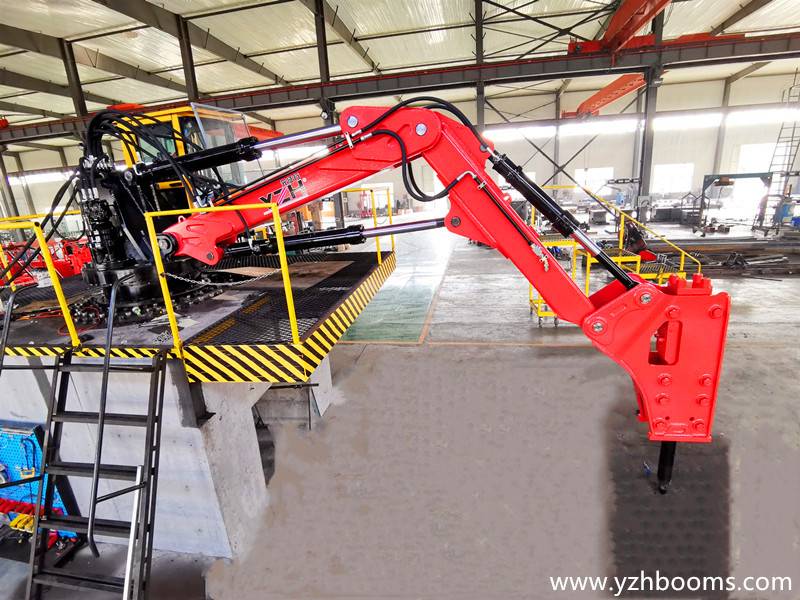 Het aangepaste, op zwaar werk berekende stationaire Rockbreakers-boomsysteem werd geleverd aan de provincie Liaoning