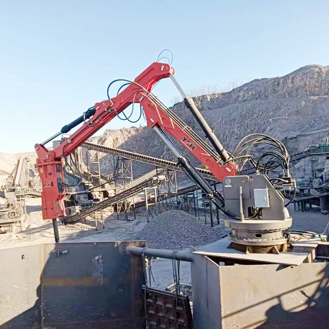 YZH BH Series Piedestal Rockbreaker Boom System til effektiv knusning