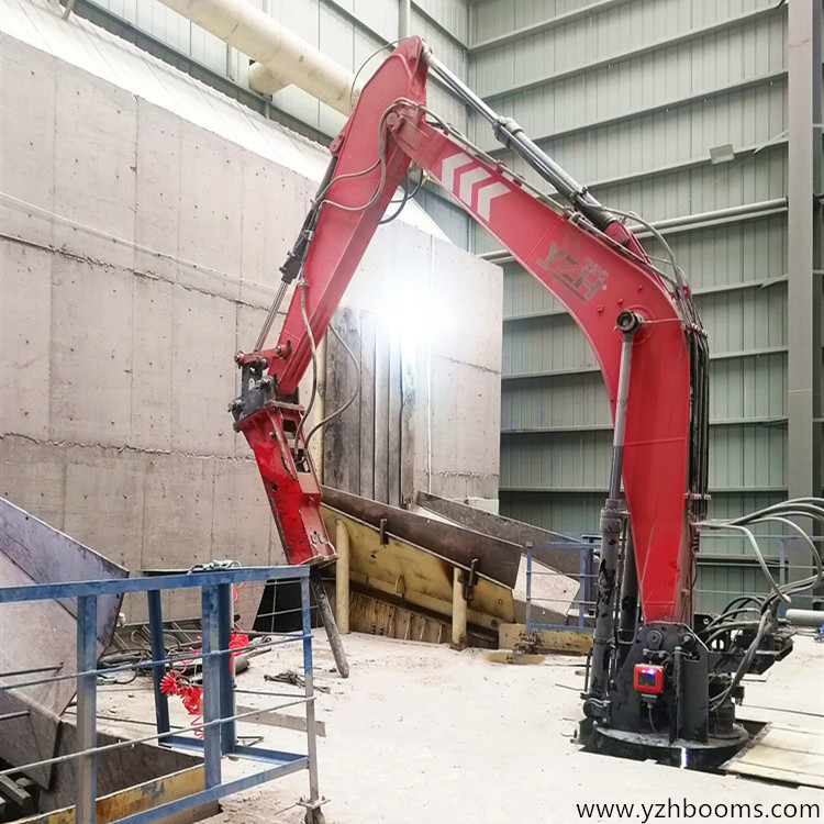 Jurun Concrete er meget tilfreds med YZH-m&aelig;rket elektrohydraulisk piedestal rock breaker bomsystem